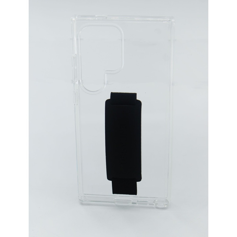 Encased Samsung Galaxy S24 Ultra Clear Case with Black Finger Strap